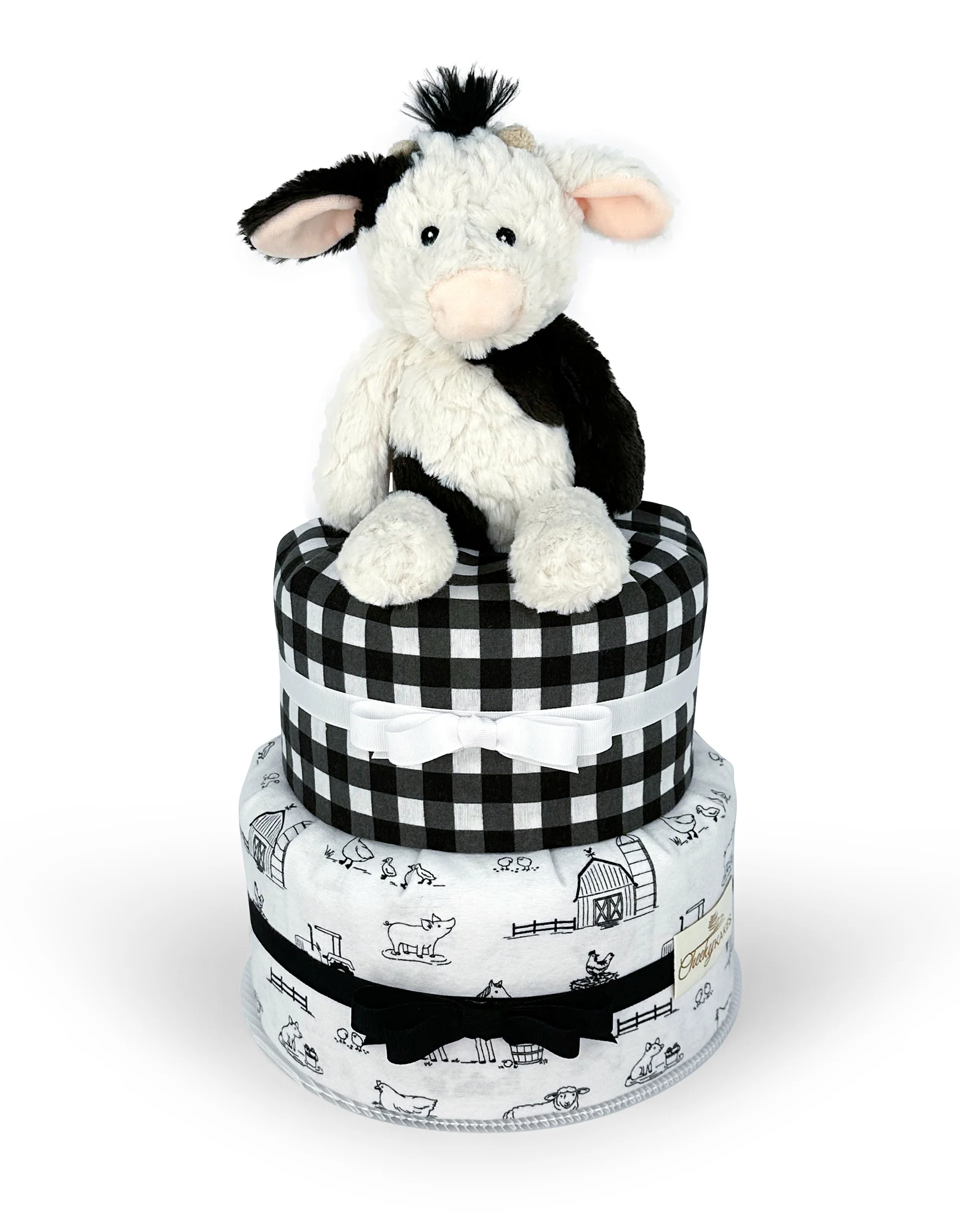 Cow Diaper Cake - Jett | Shop - Cheeky Kakes – CheekyKakes