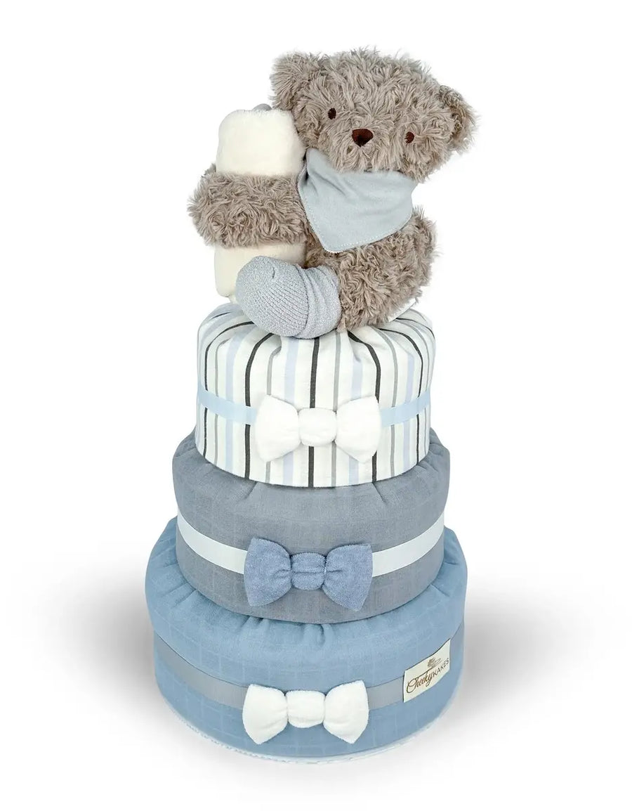 Grey Teddy Bear Diaper Cake Teddy Shop Cheeky Kakes