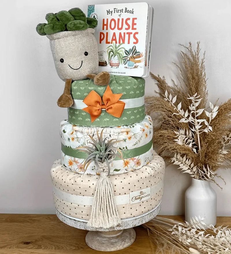 succulent diaper cake