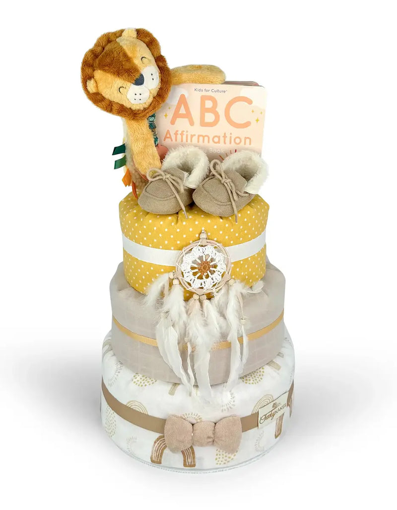 lion diaper cake