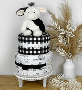 cow diaper cake